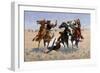 Aiding a Comrade, C.1890 (Oil on Canvas)-Frederic Remington-Framed Giclee Print