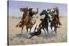 Aiding a Comrade. Date/Period: 1890. Painting. Oil on canvas Oil on canvas. Height: 871.47 mm (3...-Frederic Remington-Stretched Canvas