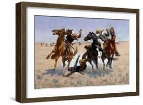 Aiding a Comrade-Frederic Sackrider Remington-Framed Giclee Print