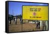 Aids Sign in the Village of Gimbii, Oromo Country, Welega State, Ethiopia, Africa-Bruno Barbier-Framed Stretched Canvas