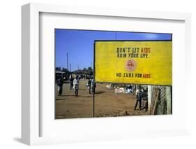 Aids Sign in the Village of Gimbii, Oromo Country, Welega State, Ethiopia, Africa-Bruno Barbier-Framed Photographic Print