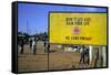 Aids Sign in the Village of Gimbii, Oromo Country, Welega State, Ethiopia, Africa-Bruno Barbier-Framed Stretched Canvas