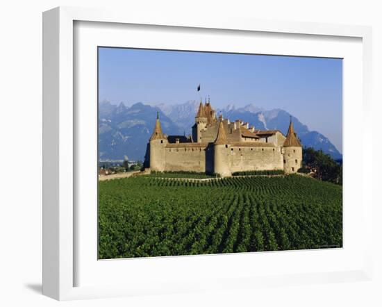 Aigle Chateau and Vineyard, Near Lac Leman, Switzerland-Adina Tovy-Framed Photographic Print