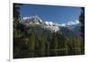 Aiguile du Midi and Mont Blanc, 4809m, and the Glaciers, from the Lake, Chamonix, Haute Savoie, Fre-James Emmerson-Framed Photographic Print