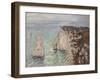 Aiguille and the Porte D'Aval, Etretat, 1886-Claude Monet-Framed Giclee Print