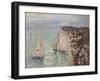 Aiguille and the Porte D'Aval, Etretat, 1886-Claude Monet-Framed Giclee Print