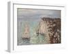 Aiguille and the Porte D'Aval, Etretat, 1886-Claude Monet-Framed Giclee Print