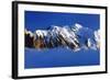 Aiguille Du Midi (3,842M) and Mont Blanc (4,810M) at Sunset, Haute Savoie, France, Europe-Frank Krahmer-Framed Photographic Print