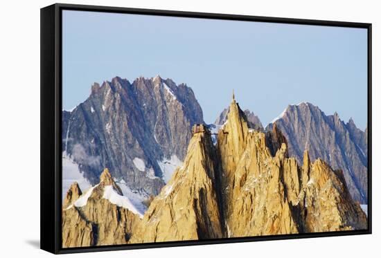 Aiguille Du Midi Cable Car Station, Haute-Savoie, French Alps, France, Europe-Christian Kober-Framed Stretched Canvas