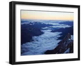 Aiguille Du Midi Cable Car Station, Mont Blanc Range, Chamonix, French Alps, France-Christian Kober-Framed Photographic Print