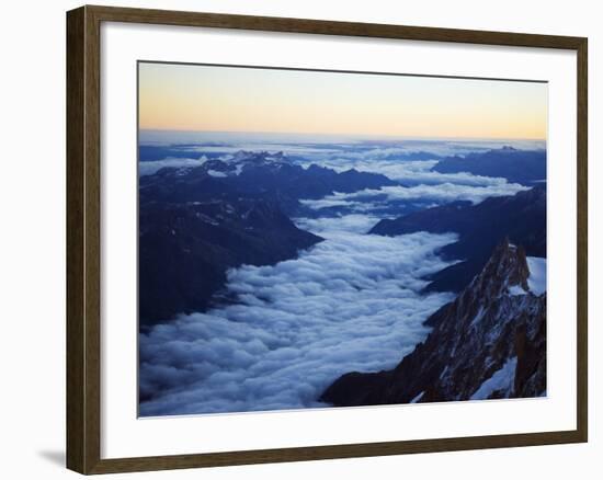 Aiguille Du Midi Cable Car Station, Mont Blanc Range, Chamonix, French Alps, France-Christian Kober-Framed Photographic Print