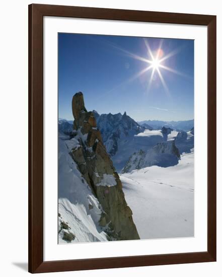 Aiguille du Midi, French Alps, Chamonix, France-Walter Bibikow-Framed Photographic Print