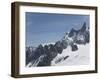 Aiguille Du Midi, View of the Mont Blanc Massif, Chamonix, Haute Savoie, French Alps, France, Europ-Angelo Cavalli-Framed Photographic Print