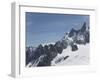 Aiguille Du Midi, View of the Mont Blanc Massif, Chamonix, Haute Savoie, French Alps, France, Europ-Angelo Cavalli-Framed Photographic Print