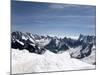 Aiguille Du Midi, View of the Mont Blanc Massif, Chamonix, Haute Savoie, French Alps, France, Europ-Angelo Cavalli-Mounted Photographic Print