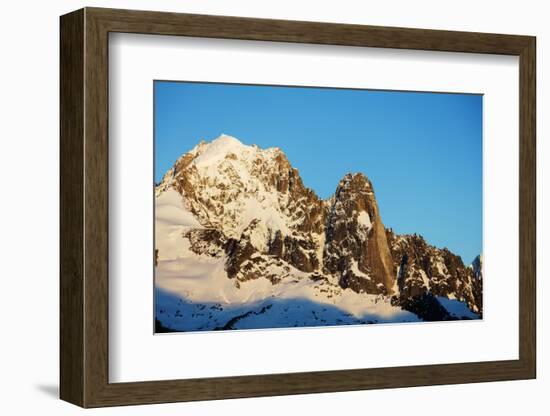 Aiguille Verte, 4122m, and Les Drus, Chamonix, Haute Savoie, Rhone Alpes, French Alps, France, Euro-Christian Kober-Framed Photographic Print