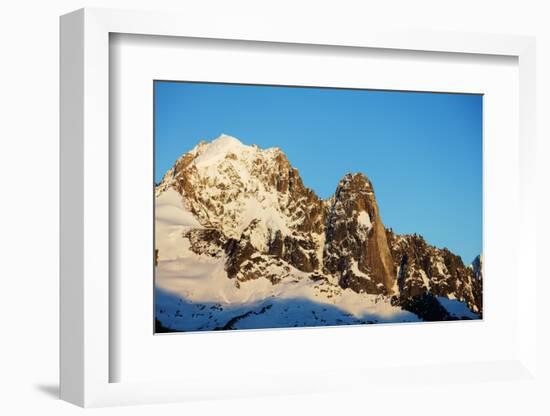 Aiguille Verte, 4122m, and Les Drus, Chamonix, Haute Savoie, Rhone Alpes, French Alps, France, Euro-Christian Kober-Framed Photographic Print