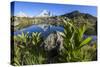 Aiguille Verte from Lac Des Cheserys, Haute Savoie, French Alps, France-Roberto Moiola-Stretched Canvas