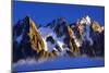 Aiguilles De Chamonix at Sunset with Clouds Rising, Haute Savoie, France, Europe, September 2008-Frank Krahmer-Mounted Photographic Print