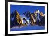 Aiguilles De Chamonix at Sunset with Clouds Rising, Haute Savoie, France, Europe, September 2008-Frank Krahmer-Framed Photographic Print