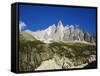 Aiguilles Du Dru, Mont Blanc Range, Chamonix, French Alps, France, Europe-Christian Kober-Framed Stretched Canvas