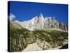 Aiguilles Du Dru, Mont Blanc Range, Chamonix, French Alps, France, Europe-Christian Kober-Stretched Canvas