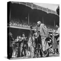 Ailing Babe Ruth Thanking Fans, Who Are Giving Him a Standing Ovation in Yankee Stadium-Ralph Morse-Stretched Canvas