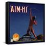 Aim Hi Brand - San Fernando, California - Citrus Crate Label-Lantern Press-Framed Stretched Canvas