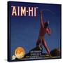 Aim Hi Brand - San Fernando, California - Citrus Crate Label-Lantern Press-Stretched Canvas