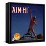 Aim Hi Brand - San Fernando, California - Citrus Crate Label-Lantern Press-Framed Stretched Canvas