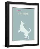 Aim High - Blue Version-Dog is Good-Framed Art Print