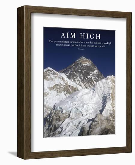 Aim High - Mt Everest Summit-AdventureArt-Framed Photographic Print