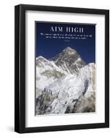 Aim High - Mt Everest Summit-AdventureArt-Framed Photographic Print