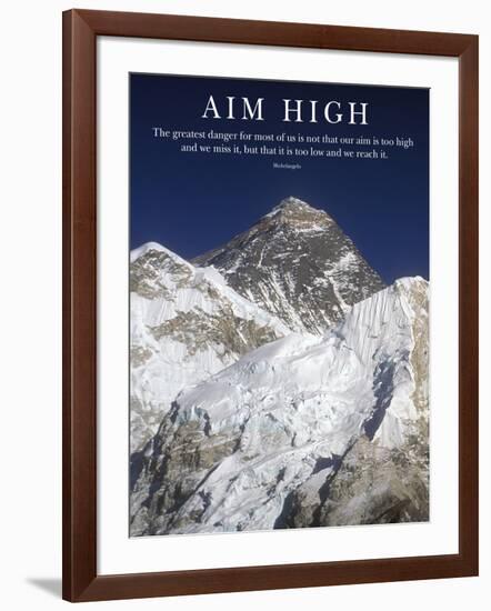 Aim High - Mt Everest Summit-AdventureArt-Framed Photographic Print