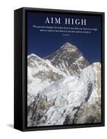 Aim High - Mt Everest Summit-AdventureArt-Framed Stretched Canvas