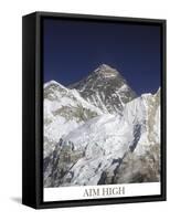 Aim High - Mt Everest-AdventureArt-Framed Stretched Canvas