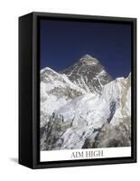 Aim High - Mt Everest-AdventureArt-Framed Stretched Canvas