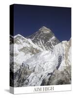 Aim High - Mt Everest-AdventureArt-Stretched Canvas