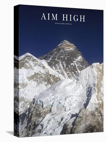 Aim High - Mt Everest-AdventureArt-Stretched Canvas