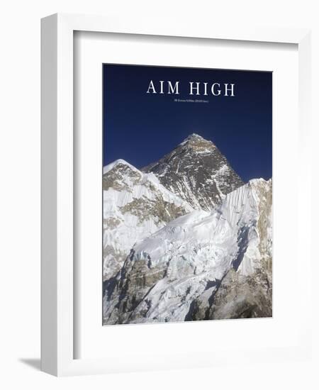 Aim High - Mt Everest-AdventureArt-Framed Photographic Print