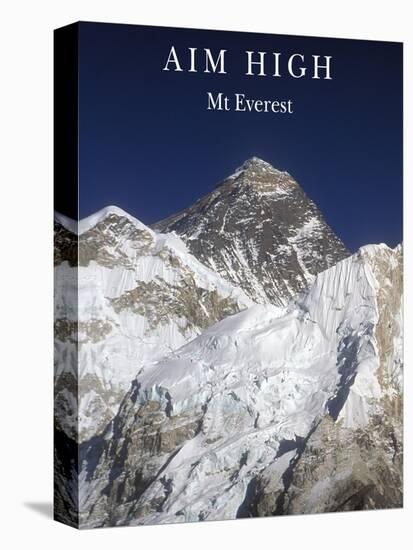 Aim High - Mt Everest-AdventureArt-Stretched Canvas