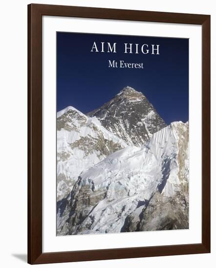 Aim High - Mt Everest-AdventureArt-Framed Photographic Print