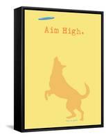 Aim High - Orange Version-Dog is Good-Framed Stretched Canvas