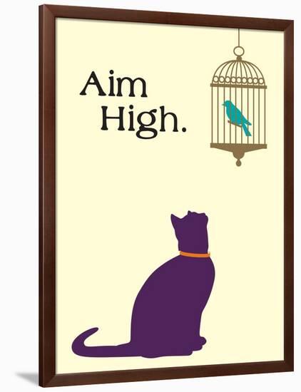 Aim High-Cat is Good-Framed Art Print