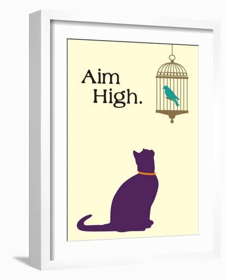 Aim High-Cat is Good-Framed Art Print