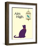 Aim High-Cat is Good-Framed Art Print