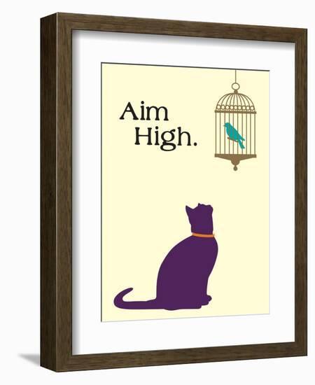 Aim High-Cat is Good-Framed Art Print