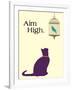 Aim High-Cat is Good-Framed Art Print