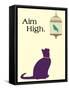 Aim High-Cat is Good-Framed Stretched Canvas