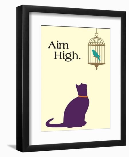 Aim High-Cat is Good-Framed Art Print